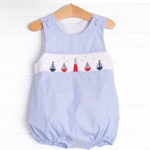 Beach Beacon Smocked Bubble, Blue
2T